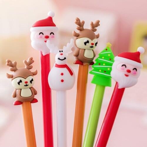 Neutral Pen Cute Cartoon Christmas Series Students Pen Christmas Stationery School Office Supplies AC889