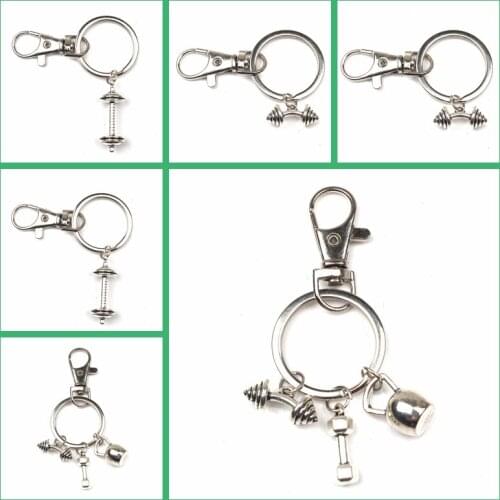 New Hot Fashion Accessories Keychain Mini Dumbbell Discus Barbell Keychain Fitness Charm Keychain Designer Gift Coach Souvenir