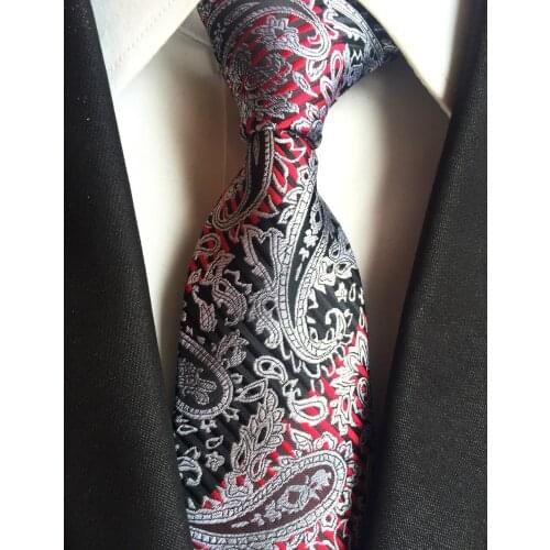 Lingyao NEW 8cm Luxury Paisley Tie Handsome Men Fashion Necktie (Made of 2400 Stitches Colorful Thread)