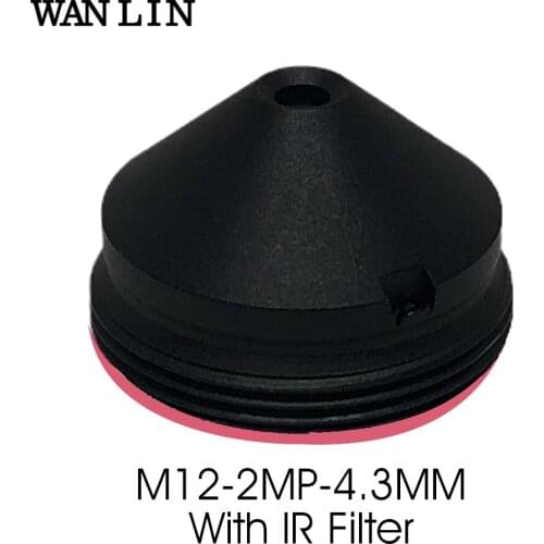 4.3mm Pinhole Lens Built with IR Filter 1/3" inch CCD/CMOS Black Color M12 Lens For CCTV Security Camera Module Board