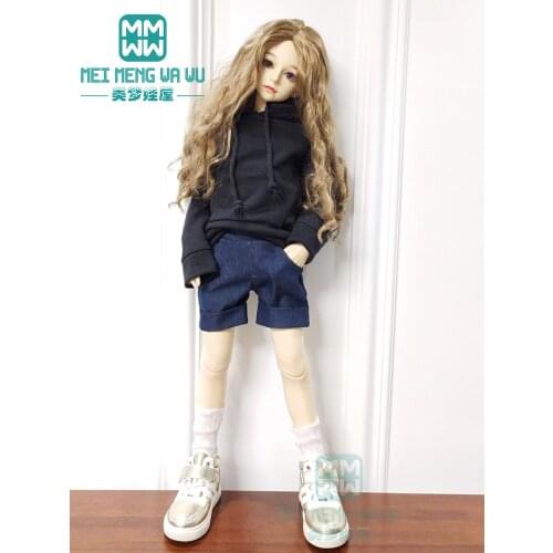 BJD doll clothes for 1/3 BJD SD doll black fashion casual wear + denim shorts