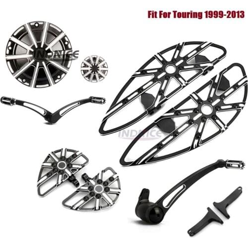 Foot boards Floorboards Shifter Levers Brake Arm CNC cut Derby timer covers For harley 2008-2013 Ultra Classic Electra Glide FLH