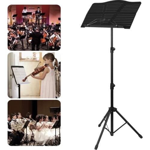 TUNYIN Nifty Portable Sheet Music Stand Folding Music Book Stand Height Adjustable with Clip Carry Bag for Guitar Violin Ukelele