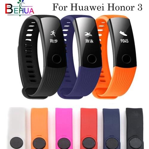 Wrist Strap soft Silicone Adjustable Band For Huawei Honor 3 Bracelet Watch Replacement strap Accessory For Huawei Honor 3 band