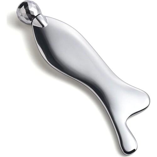 2 In 1 Alloy Guasha Board Roller Face Massager Facial Eye Lifting Remove Wrinkles Body Scraping Muscle Relax Skin Beauty Massage