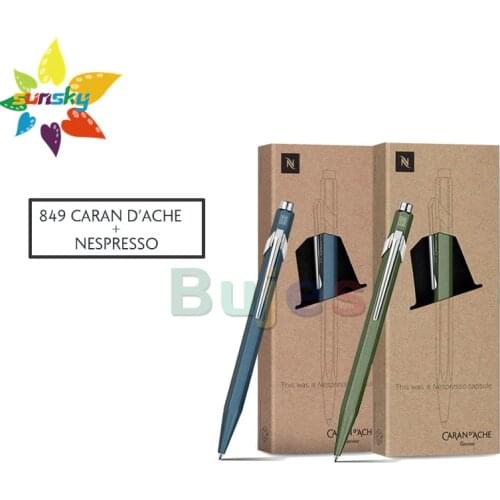 Switzerland original CARAN D'ACHE 849 Nespresso Ⅱ Ball point pen 0.5 mm environmental protection high grade metal signature pen
