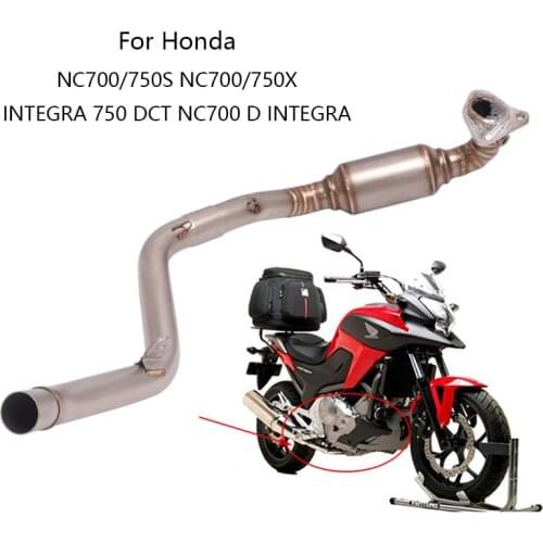 Slip On Stock Muffler for NC700/750S NC700/750X NC700D INTEGRA Motorcycle Exhaust Pipe Stainless Steel Header Link Pipe with Cat