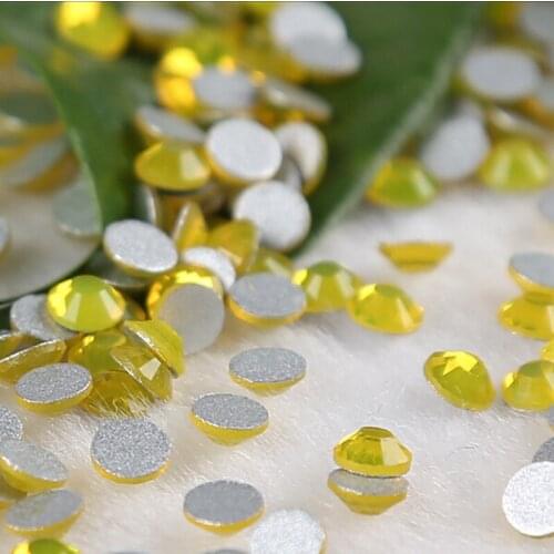 SS3 1.3-1.4mm 1440pcs citrine Nail Non Hot Fix Rhinestones 3D Nail Art DIY Decorations crystal flatback rhinestones