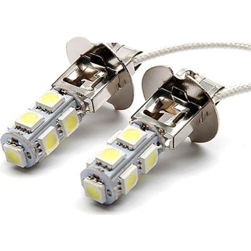 2PCS H3 H1 LED Bulbs 5050 9SMD White 6000K for Fog Lights Day Running Light Led Head Lights Lamp for Car H1