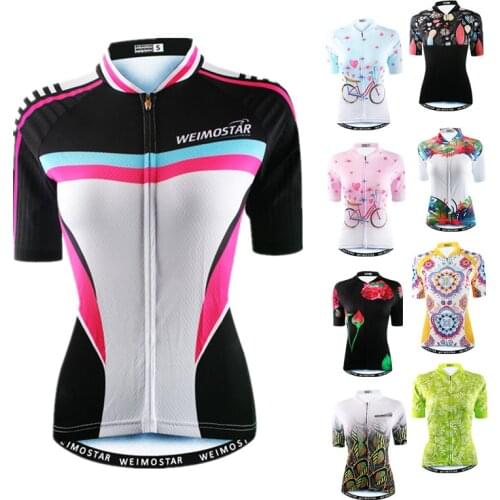 Weimostar Women Cycling Jersey Tops 2021 Pro Team Bike Jersey mtb Bicycle Shirt Breathable Cycling Clothing Sport Wear Female