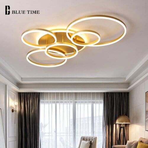 Gold Modern Led Ceiling Lamp 110V 220V Minimalist Home Deocration Ceiling Light for Living room Bedroom Dining room Kitchen Lamp