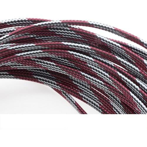 1-20M 4-12mm Black-white-pink Cable Sleeves Snakeskin Mesh Wire Protect Nylon Tight PET Expandable Insulation Sheathing Braided