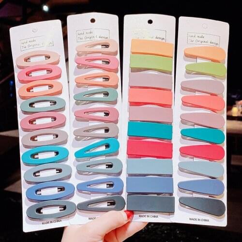 10pcs/set 5cm Matte BB Clip Cute Hairpins Lovely Hair Clips for Girls Barrettes Headwear Kids Hair Accessories Snap Clips