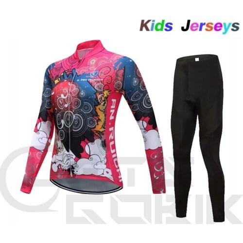 2020 Summer Long Sleeve Cycling Jersey Set Mountian Bike Clothing Racing Bicycle Clothes Ropa Ciclismo Sunscreen Girls Cycle Set
