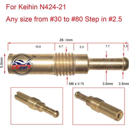 6 8 10 12 PCS Pilot Slow Jet For Keihin N424-21 carburetor PE CVK FCR PWK PWM PJ CBR CR