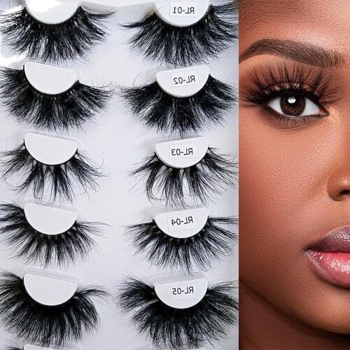 5D Soft Thick Curl Mink False Eyelashes Makeup For Dancing Party Performance Fake Lashes Extension Charming Eye Makeup Tool