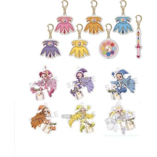 Anime Magical DoReMi Harukaze Doremi Fujiwara Hazuki Acrylic Keychain School Bag Charm Pendant Keyring Cosplay Cartoon Xams Gift