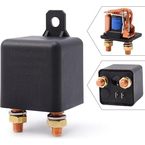 High Current 12V 24V 250A Power Car Truck Automotive Relay 4 Pin Terminals Starter ON/OFF Normally Open Battery Control Switch