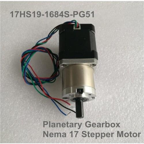 Free shipping 51:1 Planetary Gearbox High Torque Nema 17 Stepper 1.68A DIY CNC Router Robot 3D Printer