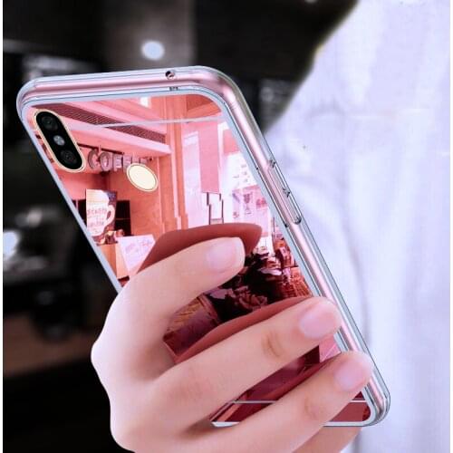 Mirror Cover on for Xiaomi Mi 9 SE 8 A1 A2 Lite 5X 6X F1 Case Soft TPU for Redmi Note 7 6 5 Pro 4 4X 7A 6A 5A Plus 4A S2 K20