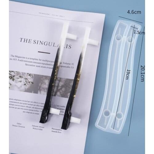 DIY Fruit Tray Handle Resin Decorative Handle Crystal Epoxy Mold Handle Ornament Bending Silicone Mold For Resin