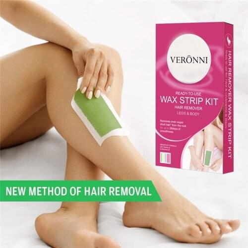 VERONNI 20 Pairs/box Double Side Wax Strip Face Body Hair Removal Remover Nonwomen Wax Papers Depilator 20 Strips(10big 10small)