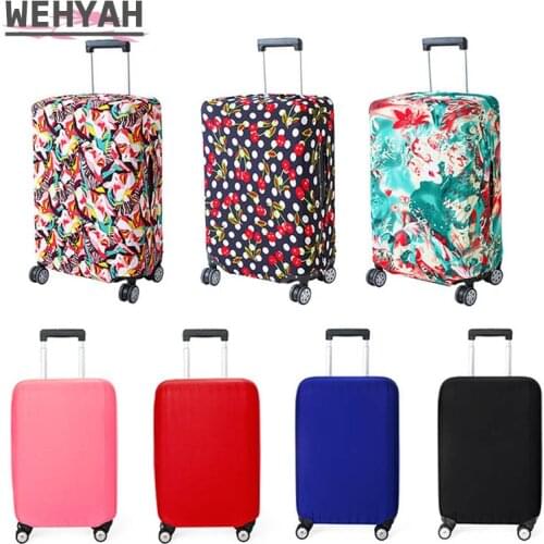 Wehyah Stretch Luggage Cover Suitcase Covers Travel Accessories Printed Striped Dust Cover 18''-20'' Protective Case Solid ZY133