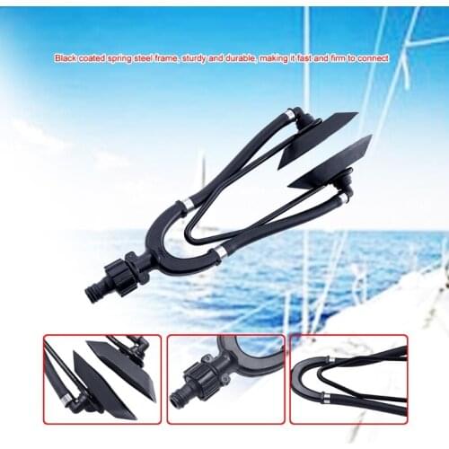 Dual Feed Boat Motor Flusher Kit Spring Steel Frame Boat Engine Motor Flushers Easy to Install Flushing Tool