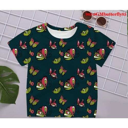 Butterfly 3D T Shirts Anime Casual Streetwear baby Boy harajuku Kids Fashion tshirts Children Printed T-shirt Tops Tees