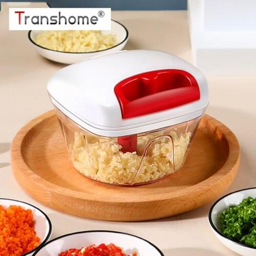 Transhome 550ml Vegetable Chopper Slicer Hand Speedy Garlic Chopper Carrot Shredders Manual Meat Grinders Kitchen Gadgets Tools
