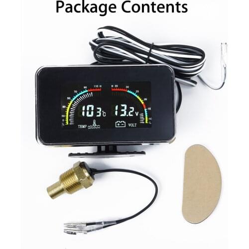 Overheat Water Temp Gauge Temperature Sensor Digital Display Kits Meter