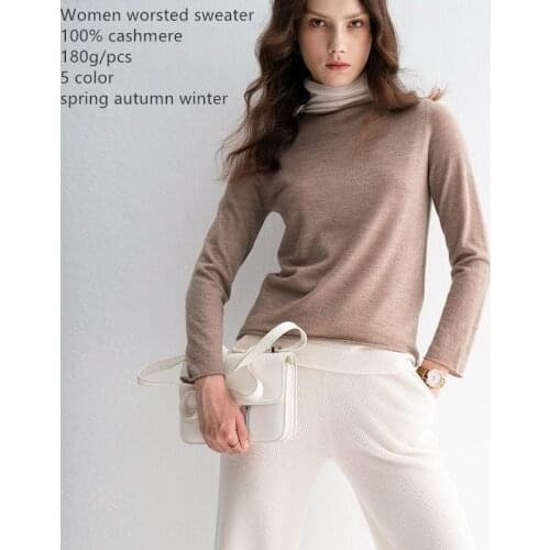 Naizaiga 100% cashmere Heap heap collar 16 needle heap heap collar pullover worsted bottoming knit sweater match, ZRFS337