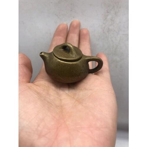 Collection Chinese Folk Copper Bronze Small Teapot Pot Wine Pot Crock Brass