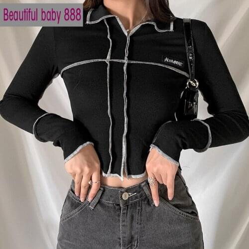 Meqeiss fashionable Basic Comfortable Slim Crop Tops Women Autumn Long Sleeve T Shirts Hot Street Casual Wear trend Tees Female