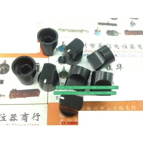 5pcs/lot Plastic knob cap body width 14.5MMX15.5MM 180-degree half-axis D-shaped handle potentiometer cap