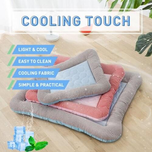 Summer Cool Feeling Dog Bed Fashion Dog Mat Breathable Household Pet Sofa For Medium And Large Dogs Products Puppies Cat Mat