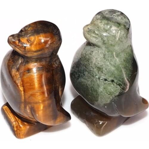 Druzy 12PC Natural Stone Cute Penguin Adornment for Necklace Jewelry Making Semi-precious Stones Beauty Jewelry Gift Accessory