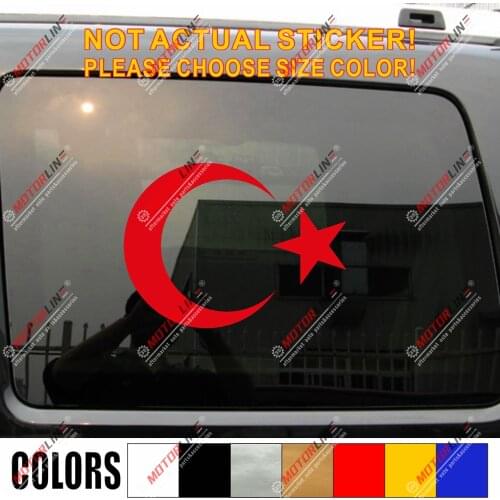 Flag of Turkey Decal Sticker Car Vinyl pick size color no bkgrd Turkish b