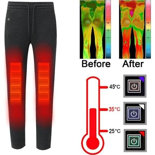 2020 New Electric Heated Pants Men Women USB Heating Pants Outdoor Hiking Trousers Insulated Heated Underwear For Camping Hiking