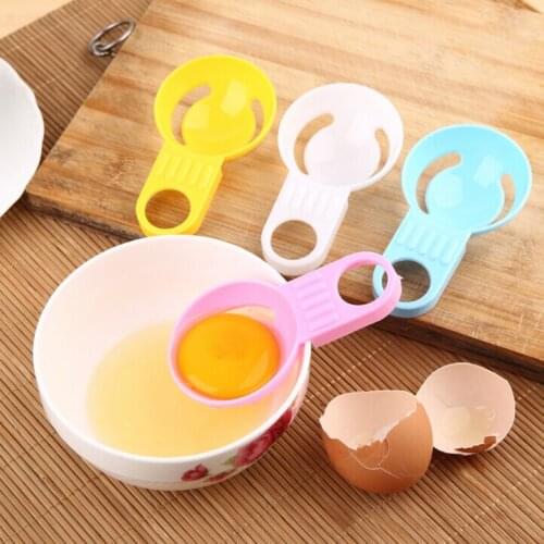 New Practical Kitchen Tool Egg Tools Candy Color Egg Dividers Mini Plastic White Egg Separator