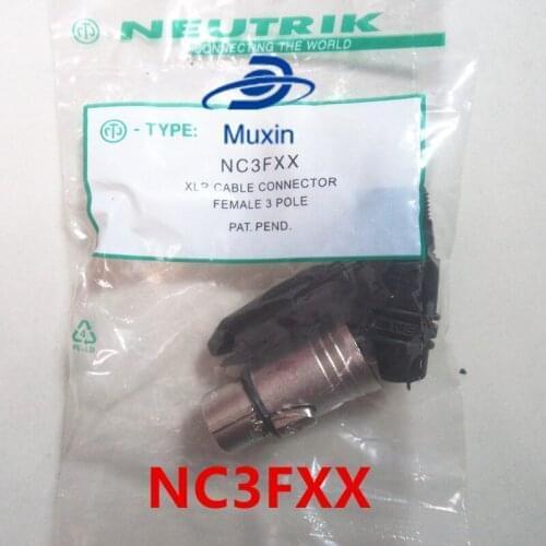 Original FOR NEUTRIK connector 30PCS/LOT 15PCS NC3MXX + 15PCS NC3FXX Male et femelle Un ensemble 3 Broches XLR Connecteur avec