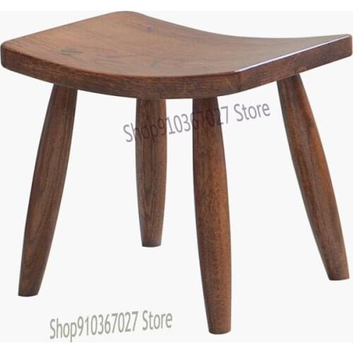 Open Lacquered Solid Wood Stool Household Low Stool Children Stool Creative Wooden Small Bench Nordic