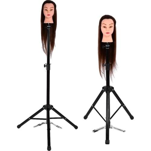 Wig Stand Adjustable Mannequin Tripod Hairdressing Training Stand Wig Stand Hair Styling Supplies