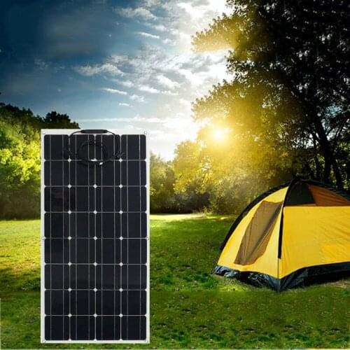 Portable 100W PTE film flexible solar panel ,for RV travel, camping.household power generation