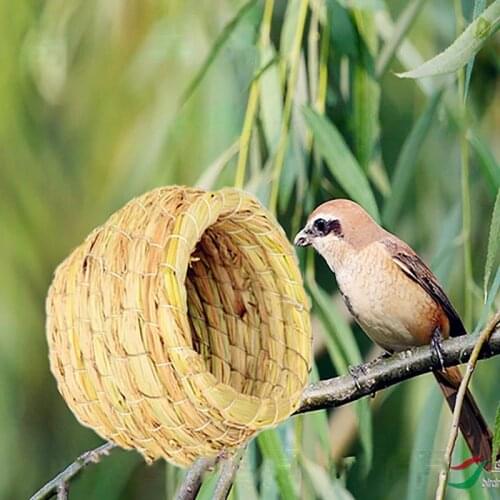 Handmade Natural Straw Bird Nest/Pigeon Bird House Parrot Nest Warm Pet Bedroom Courtyard Bird Cages jaulas para pájaros