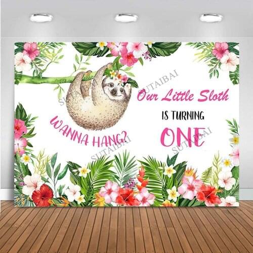 Safari Koala Theme Child Birthday Backdrop Baby Shower Party Decoration Woodland Animal Background Photography Props Banner