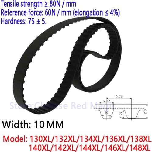0.39inch(10mm) width 130/132/134/136/138/140/142/144/146/148 XL Timing ring closure belt for precision mechanical transmission