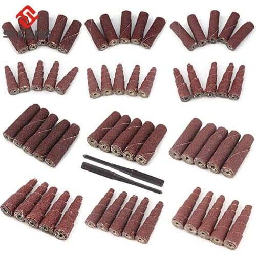 38mm 48mm Abrasive Sandpaper Grinding Head Sanding Cone Engine Porting Assortment Set Sleeve Sandpaper Roll With 1/4inch Shank