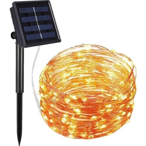 150LED Solar String Lights Outdoor Indoor Copper Wire Fairy String Light for Christmas Wedding New Year Party Art Decor Light