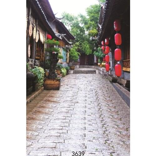 Chinese Style House Courtyard Wedding Children Vinyl Background For Photo Studio Props Backdrops for Photography